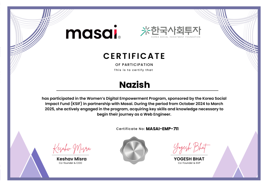 Web Engineering Certificate